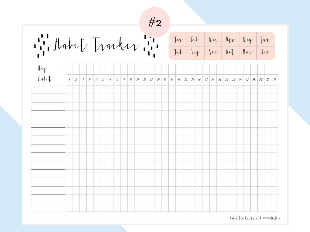 free habit tracker printable