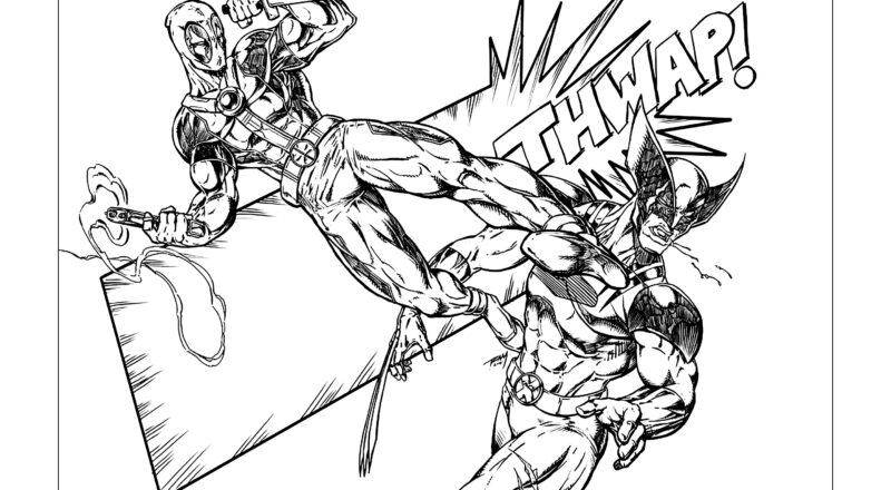 Deadpool Vs Wolverine Fan Art Deadpool Coloring Pages