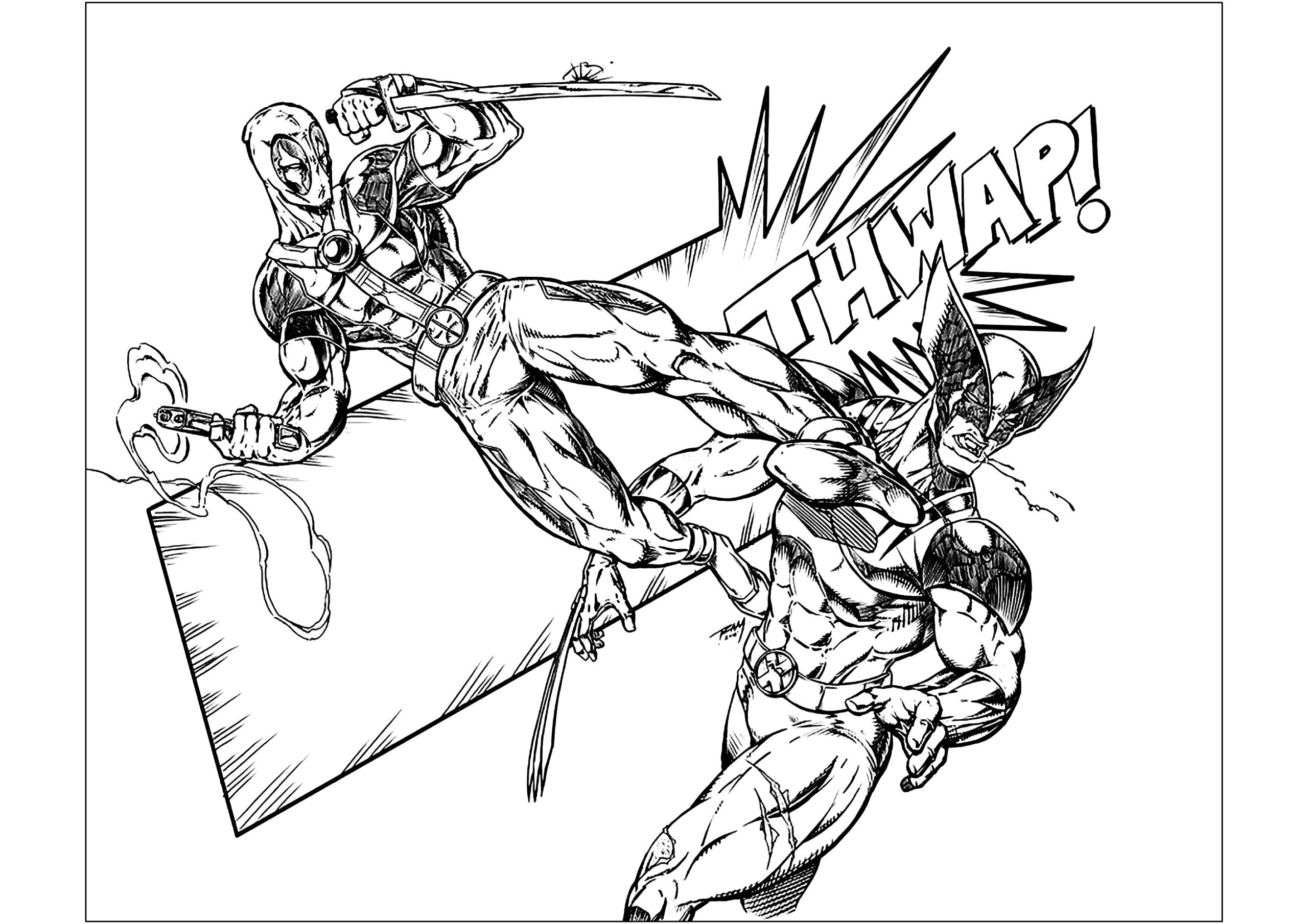 Deadpool Vs Wolverine Fan Art Deadpool Coloring Pages Deadpool Vs Wolverine Fan Art Deadpool Coloring Pages