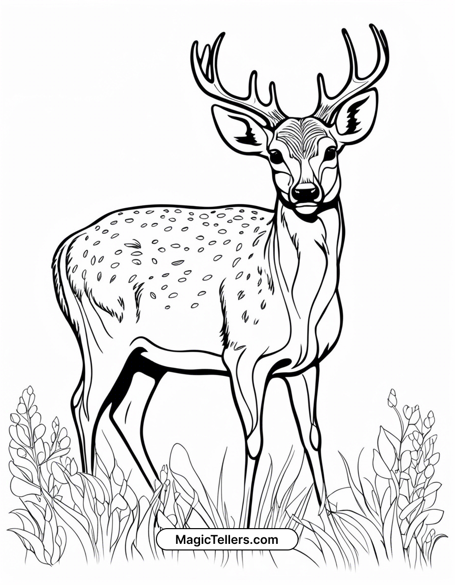 Deer Coloring Page Deer Coloring Page
