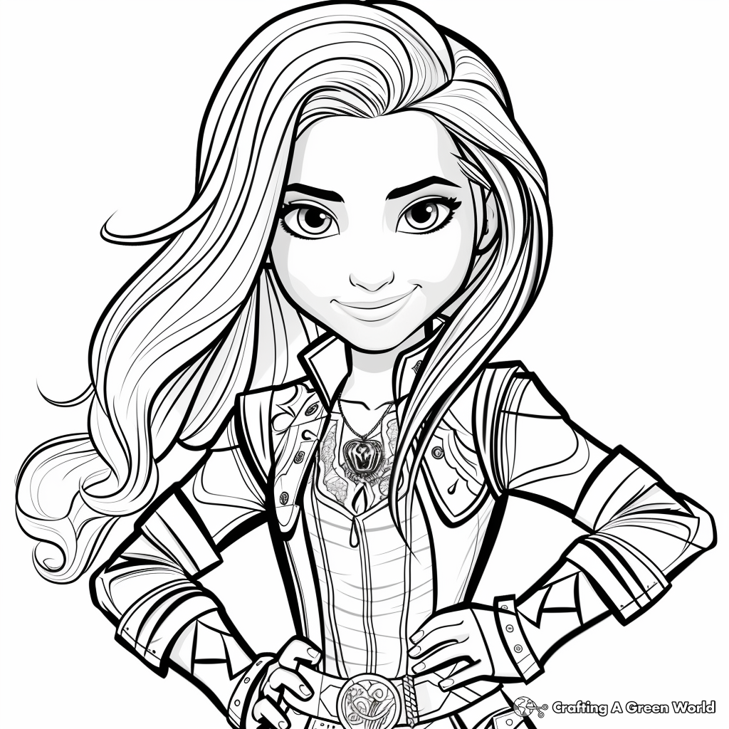 Descendants 3 Coloring Pages Free Printable Descendants 3 Coloring Pages Free Printable