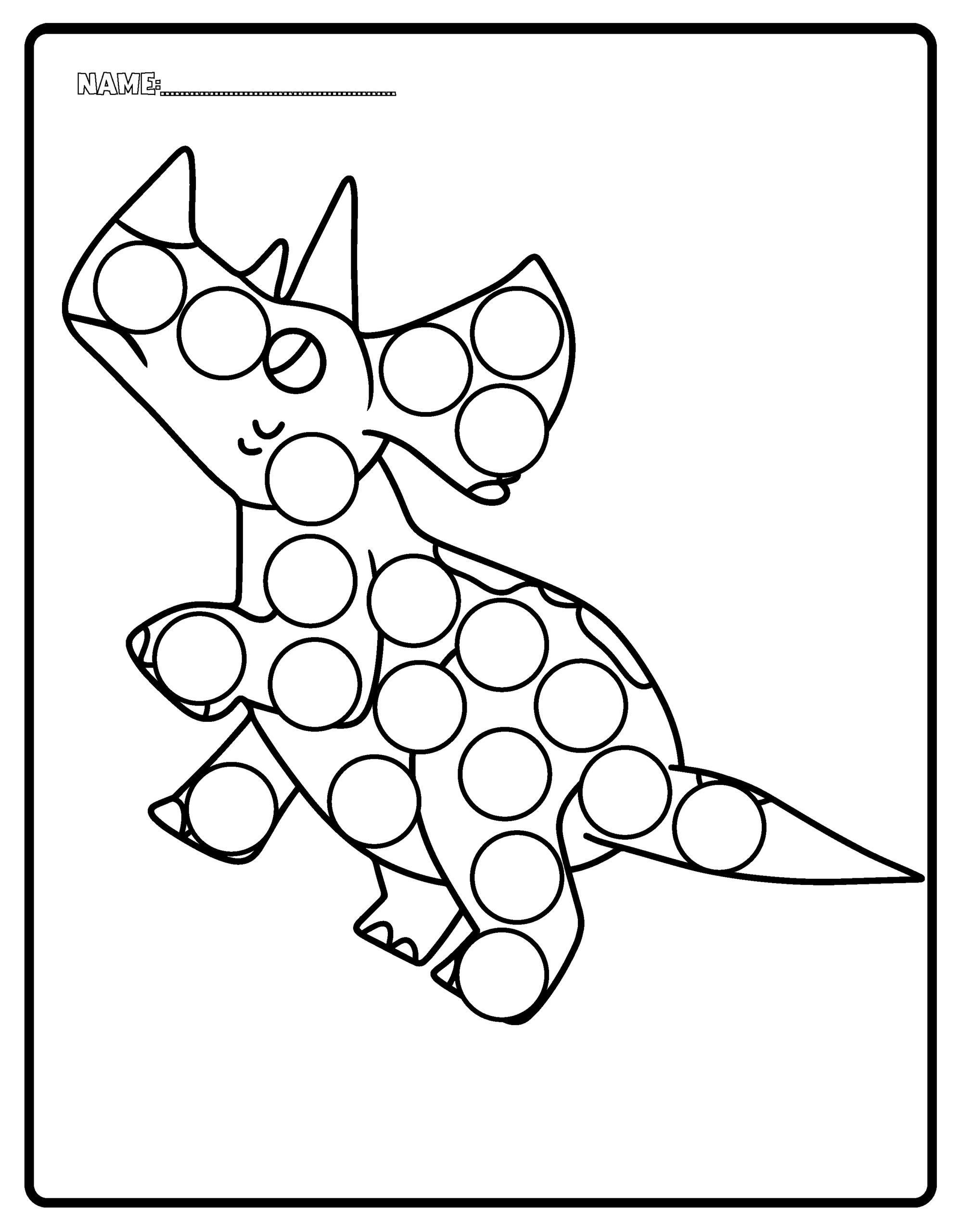 Dino Dots Fun And Easy Dot Marker Coloring Pages For Kids Made By Teachers Dino Dots Fun And Easy Dot Marker Coloring Pages For Kids Made By Teachers