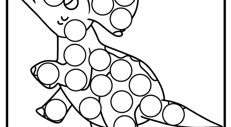 Dino Dots Fun And Easy Dot Marker Coloring Pages For Kids Made By Teachers
