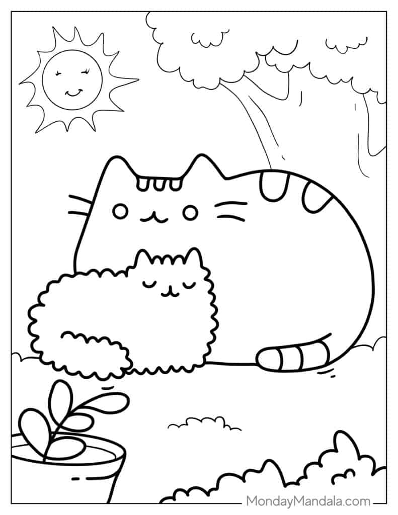 pusheen coloring pages pusheen coloring pages