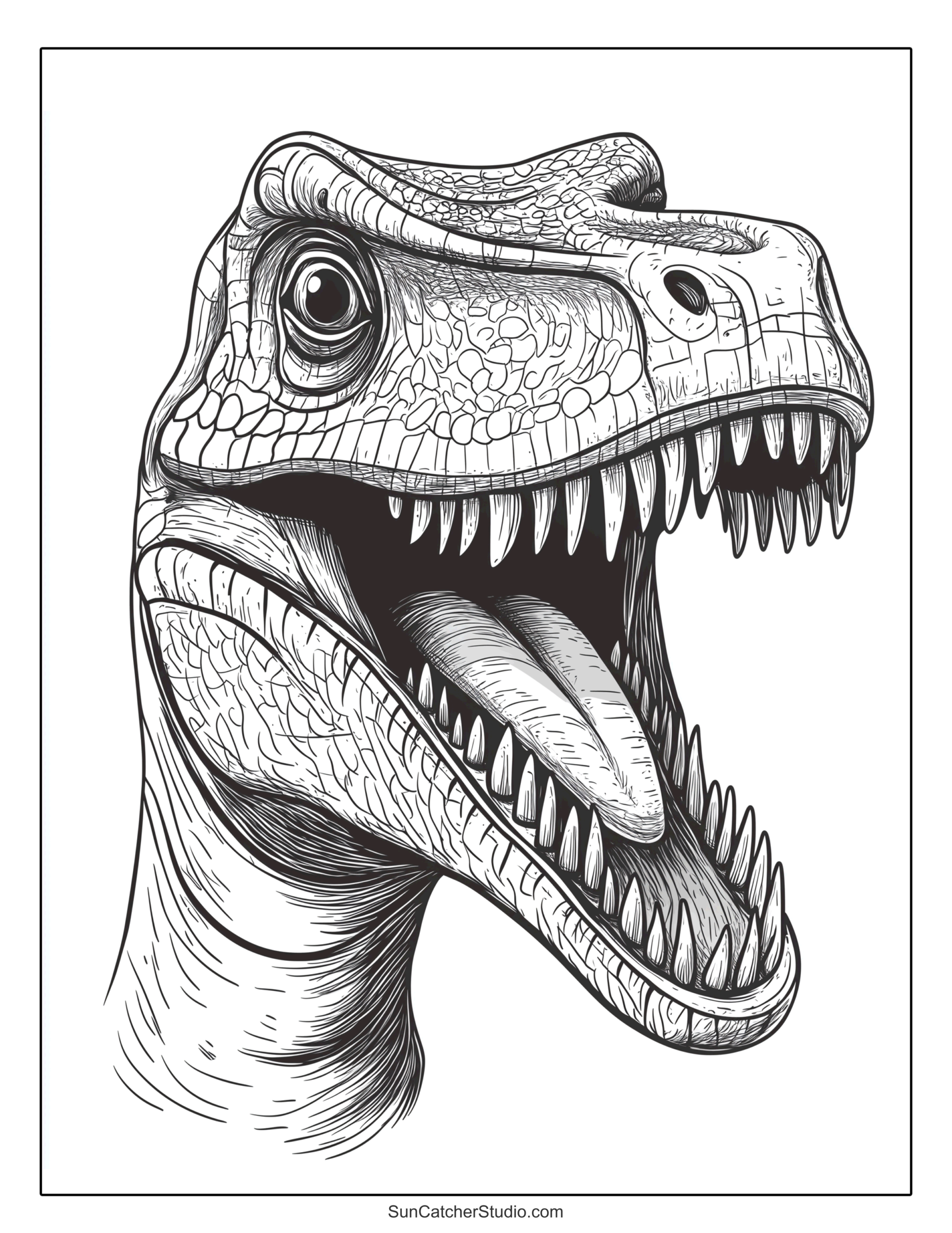 dinosaur color pages printable