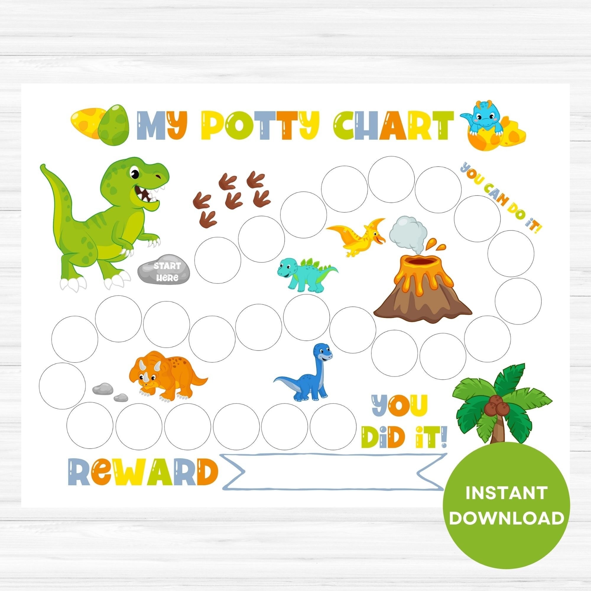 free printable potty training chart