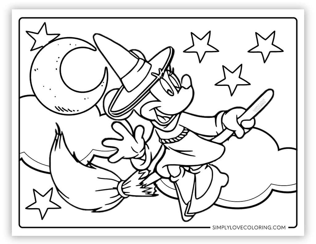 Disney Halloween Coloring Pages Free PDF Printables Simply Love Coloring