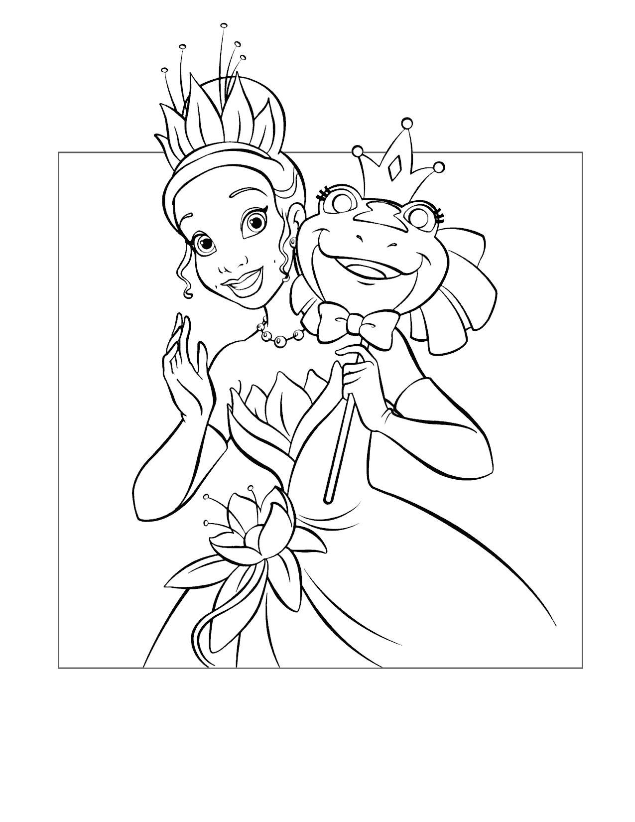 coloring pages of tiana the princess
