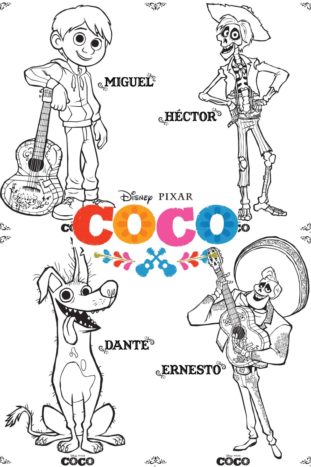 Disney s Coco Coloring Pages Made With HAPPY Disney s Coco Coloring Pages Made With HAPPY