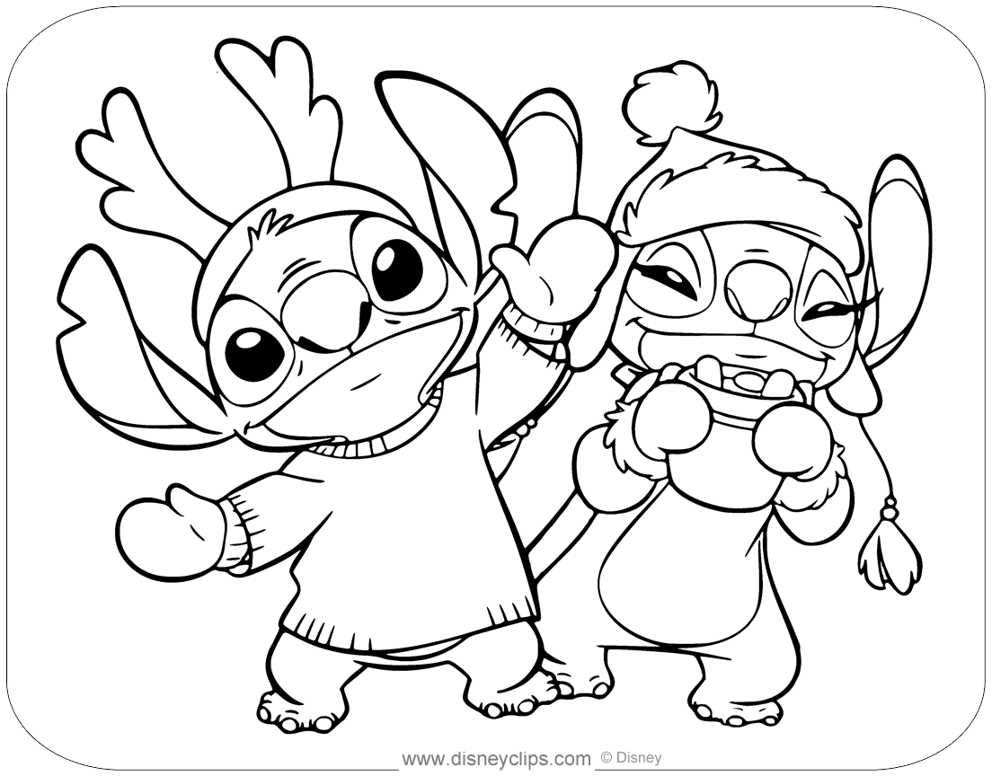 stitch and angel coloring pages
