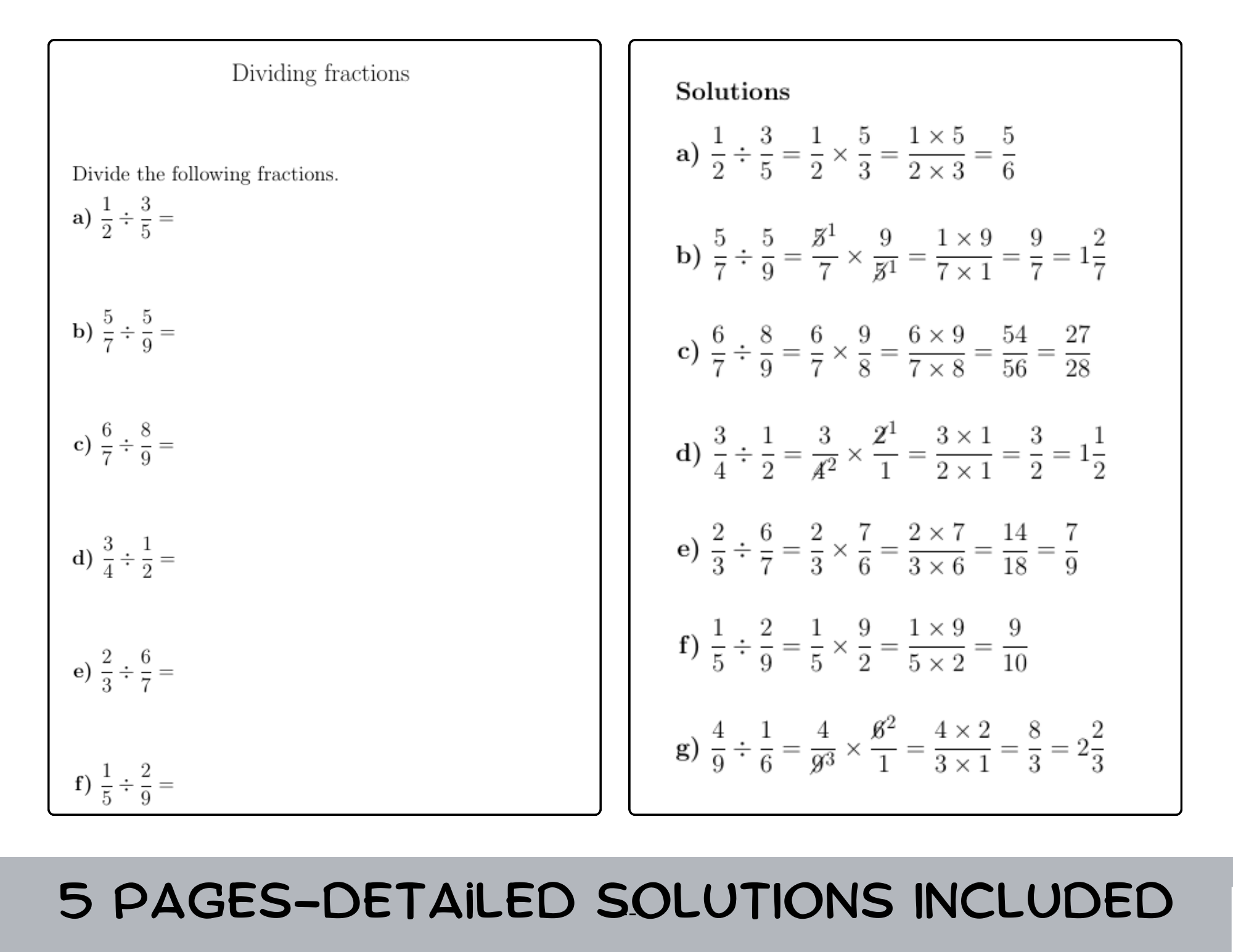 dividing fractions by fractions worksheet