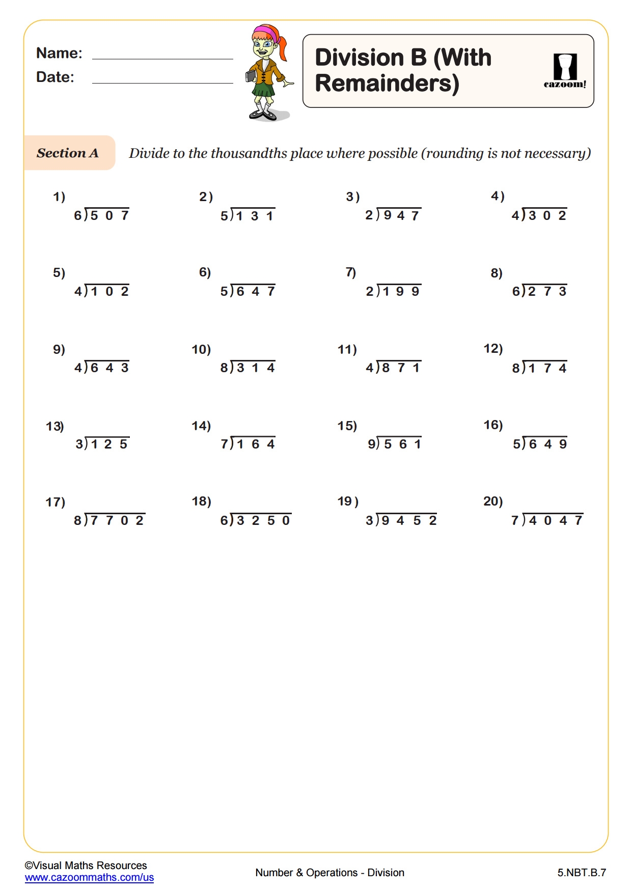 division with remainders worksheet division with remainders worksheet