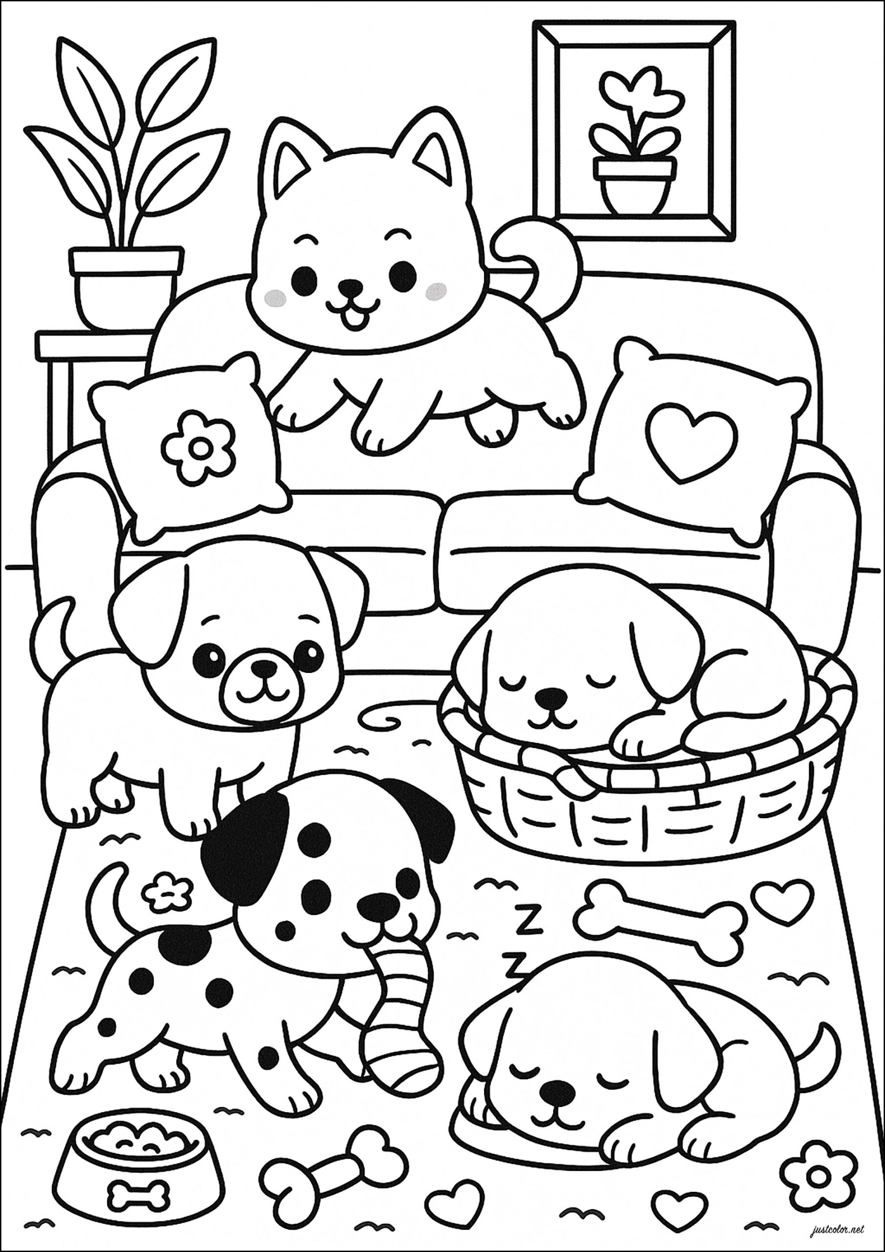 dog coloring pages printable free