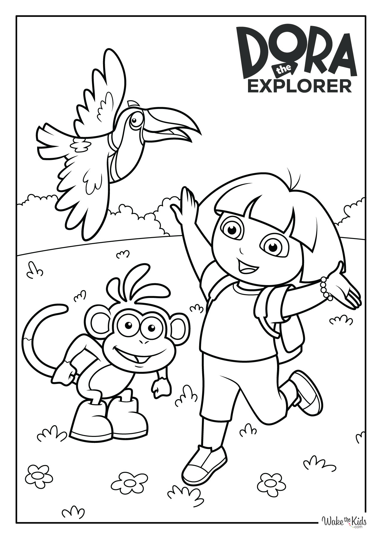 Dora The Explorer Coloring Pages Free Printable PDFs WakeTheKids