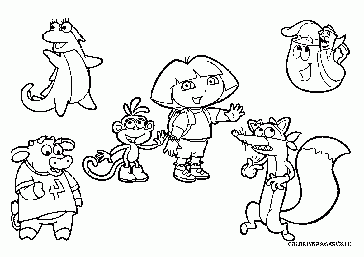 Dora The Explorer Coloring Pages