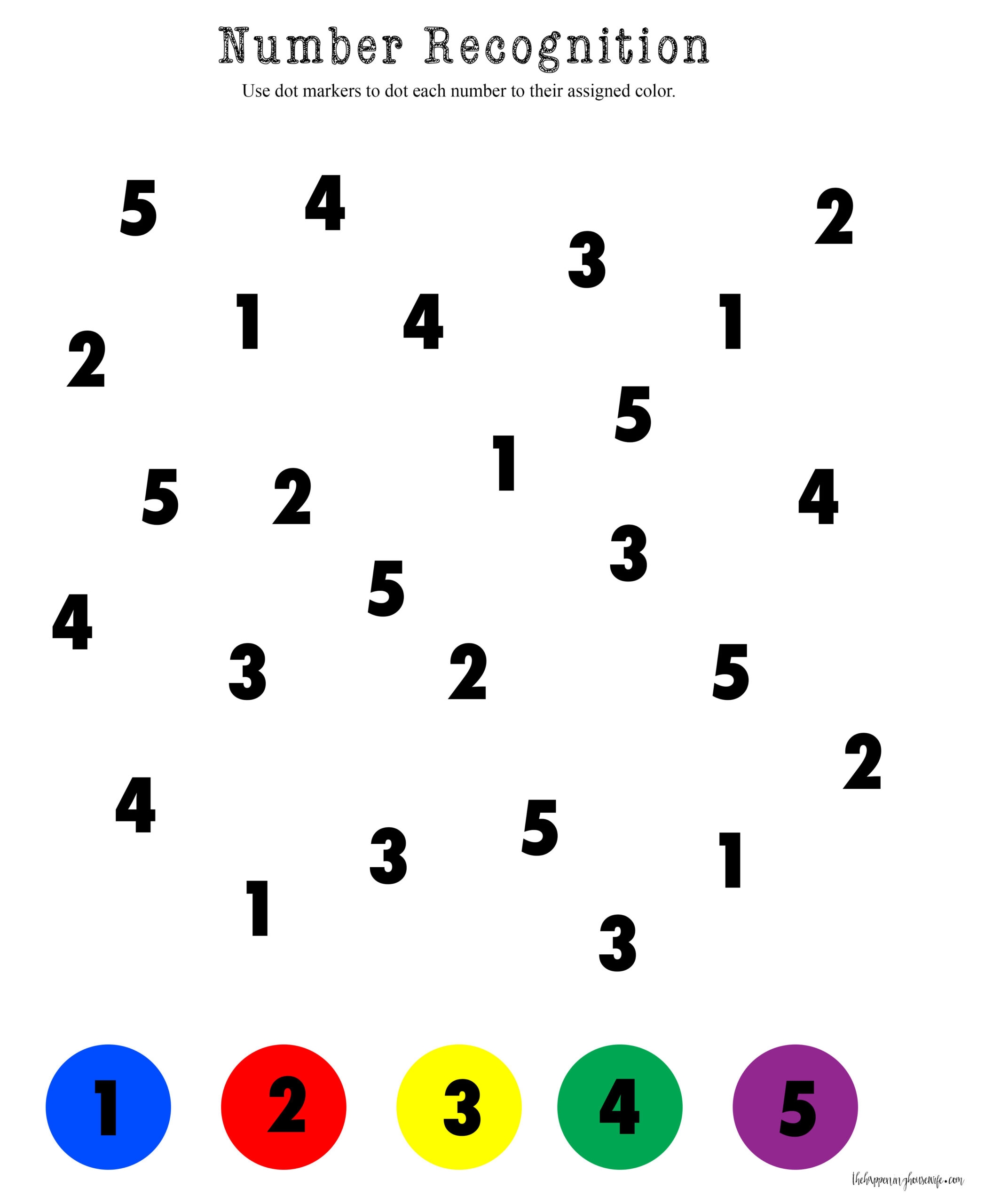 Dot Marker Numbers 1 5 Worksheet Steph Leighworthy Dot Marker Numbers 1 5 Worksheet Steph Leighworthy
