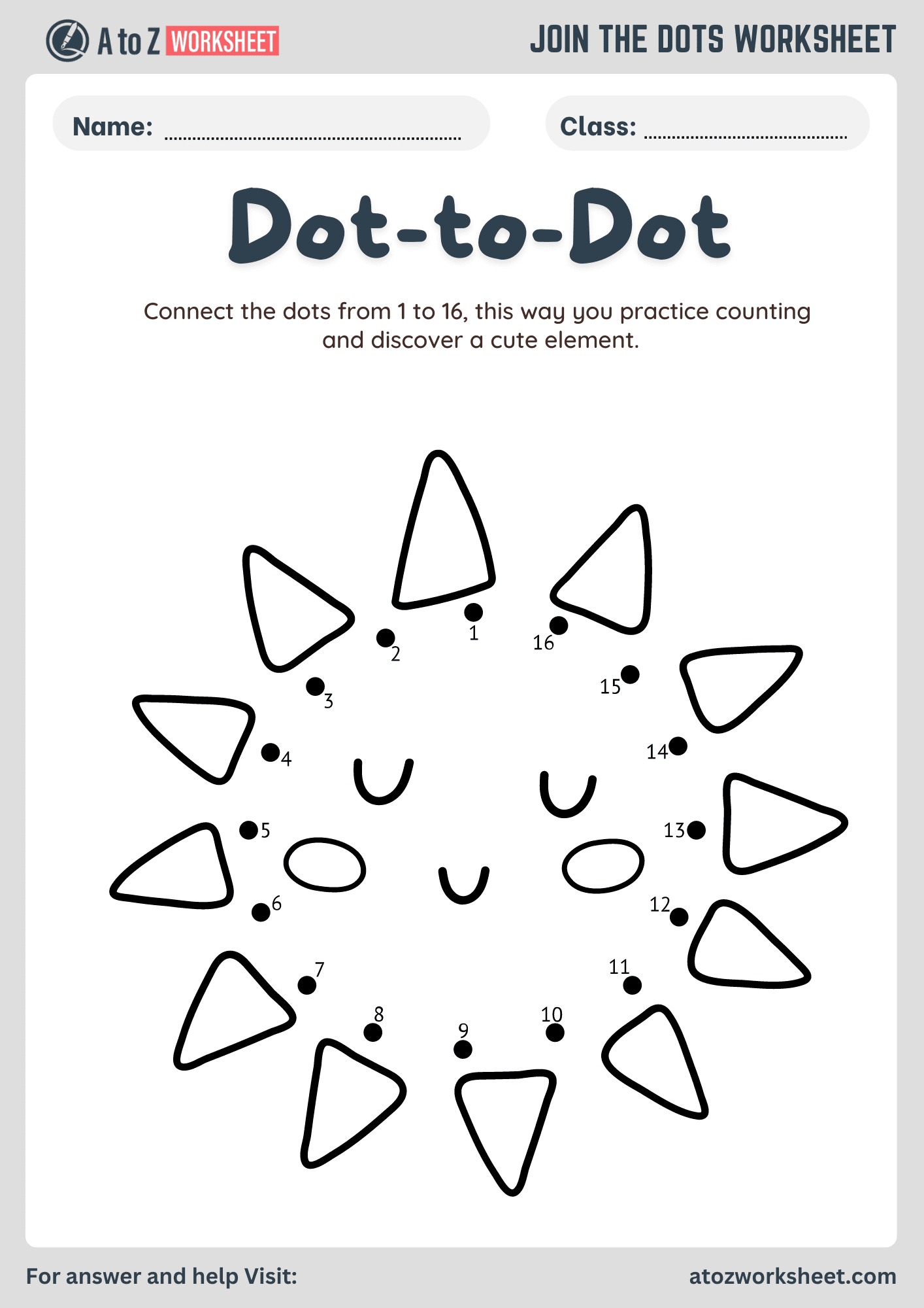 Dot To Dot Worksheet For Kids A To Z Worksheet