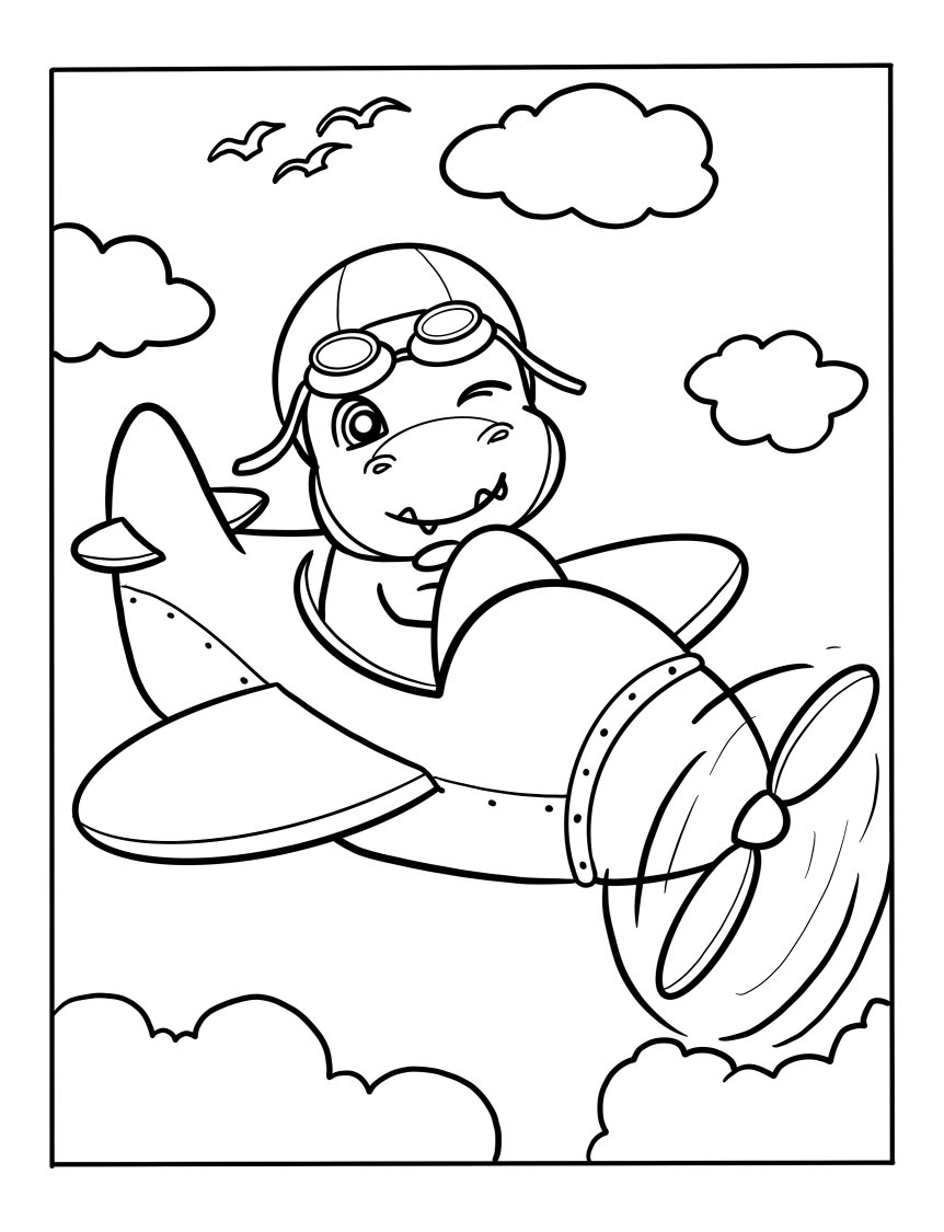 airplane coloring page