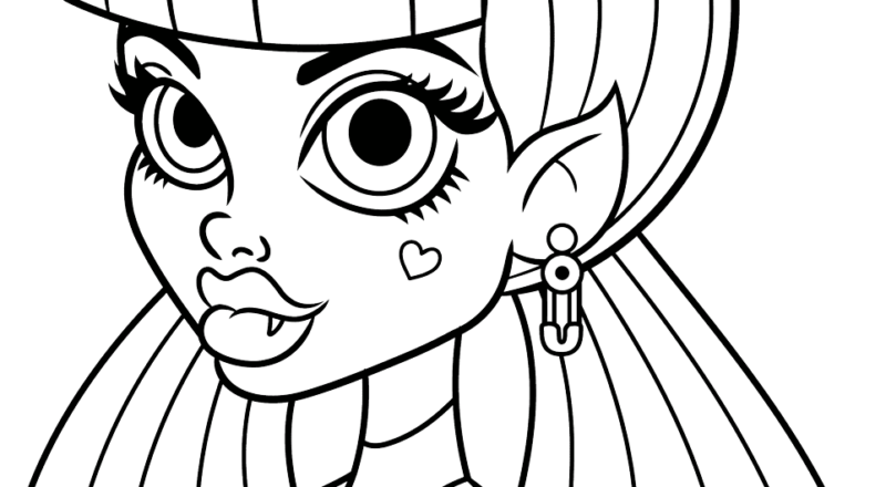 Draculaura From Monster High Coloring Page Easy Drawing Guides