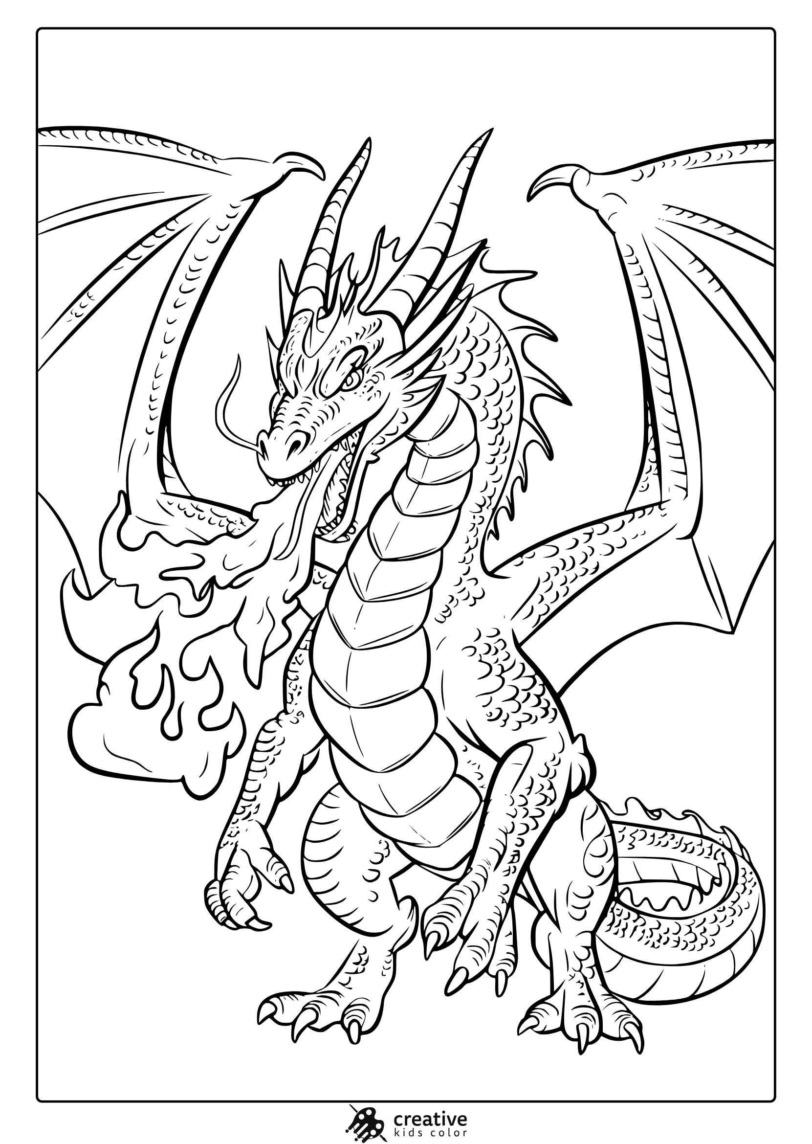 Dragon Coloring Pages Free Printable PDFs 