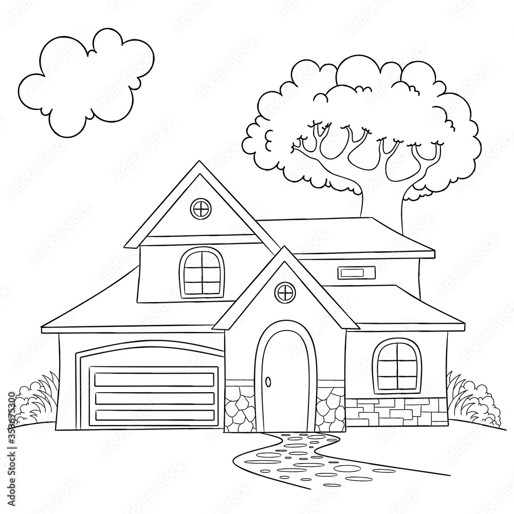 house coloring pages