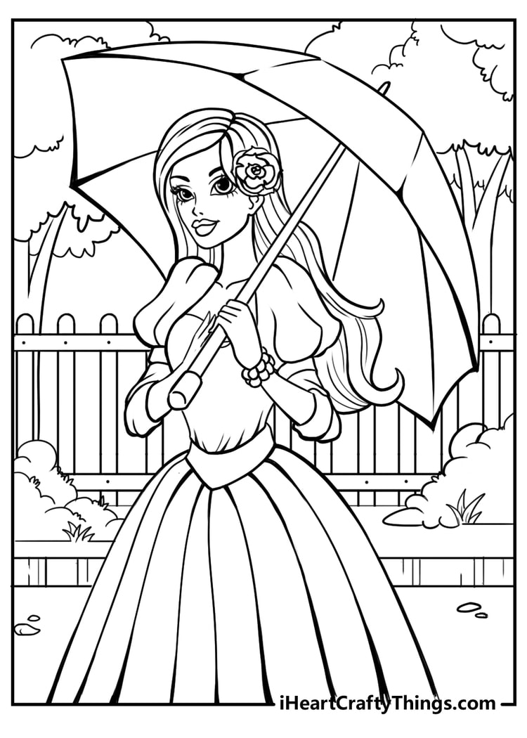 Drawing Small Barbie Cartoon 3 881 Doll Coloring Page Stock Vectors And Vector Art Shutterstock