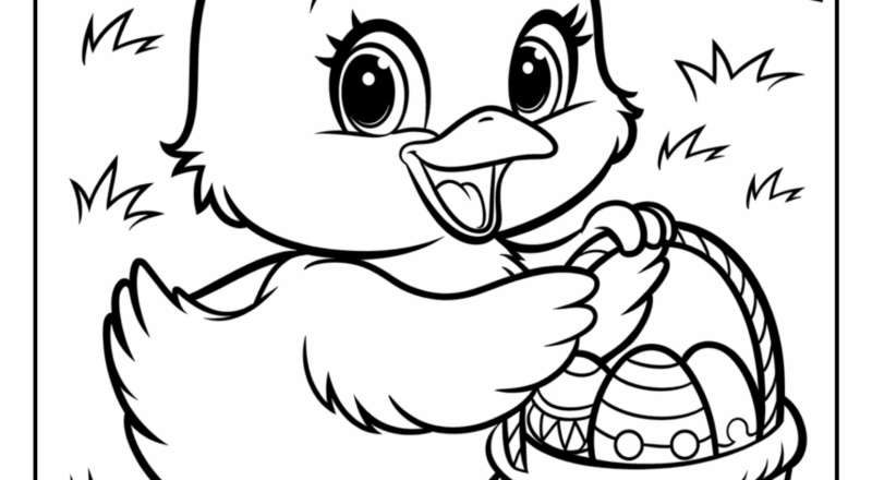 Easter Chick Coloring Pages 15 Free Printable PDF Pages Cute Animals Coloring Pages