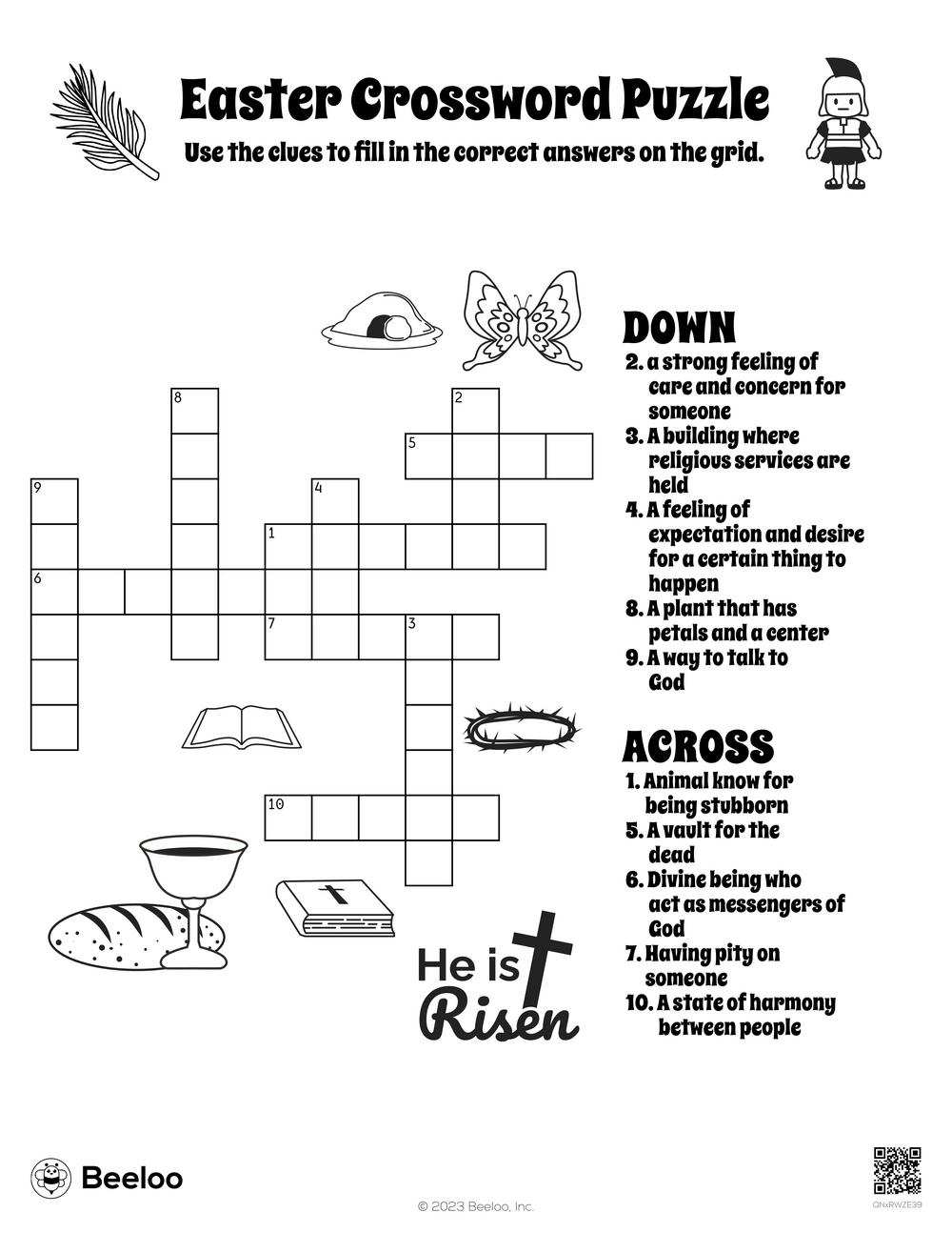 Easter Crossword Puzzle Beeloo Printable Crafts And Activities For Kids Easter Crossword Puzzle Beeloo Printable Crafts And Activities For Kids