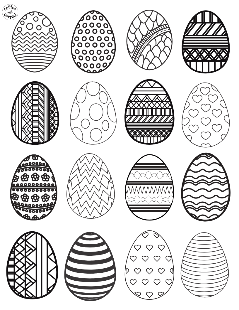 easter eggs printable