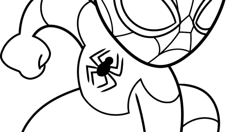 Easy Cartoon Spider Man Coloring Page Easy Drawing Guides