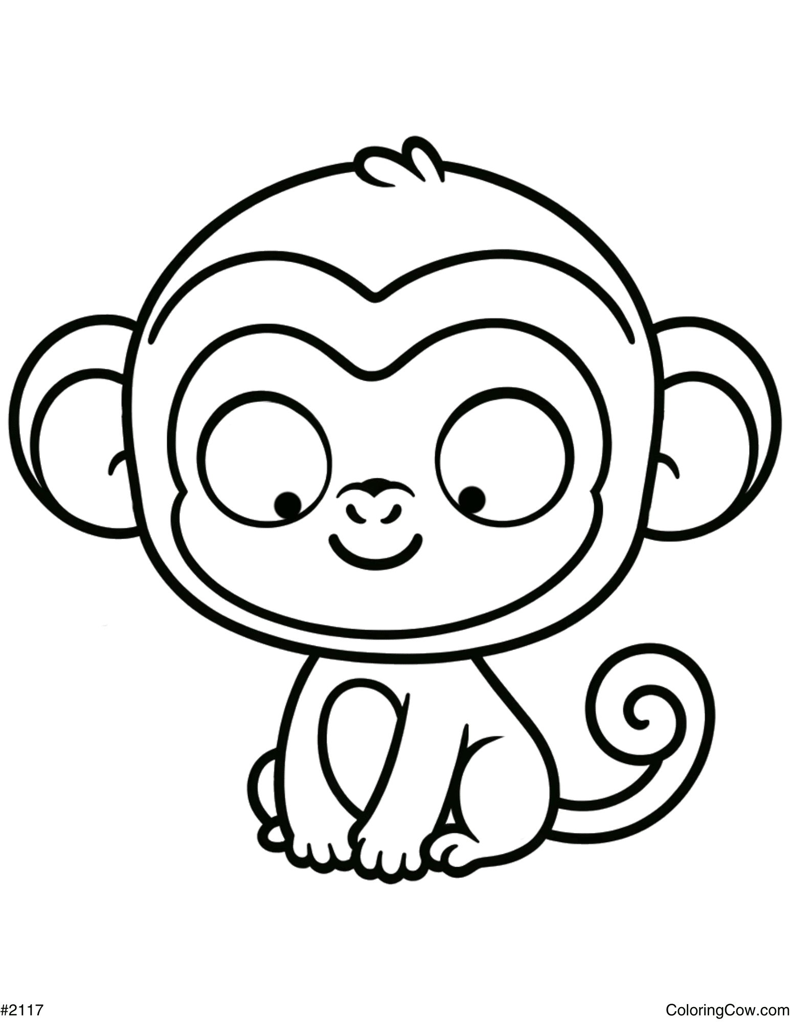 monkey coloring page