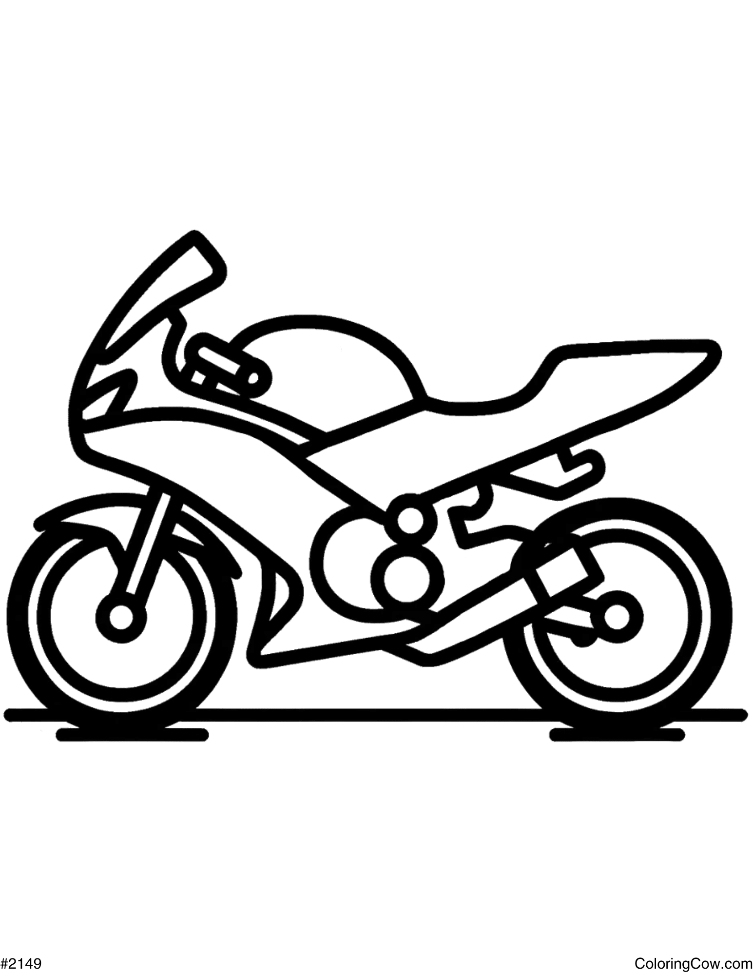 Easy Motorcycle Coloring Page Easy Motorcycle Coloring Page