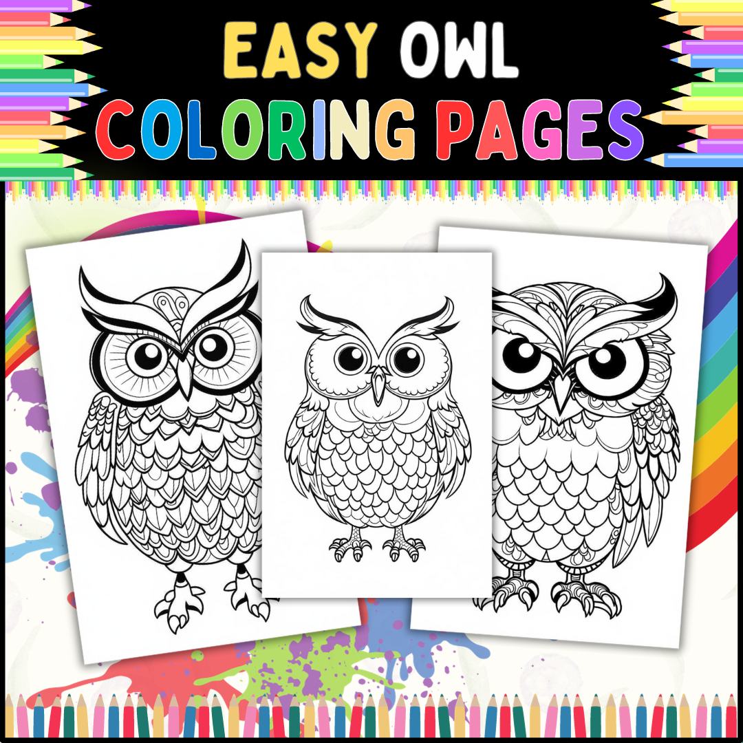 Easy Owl Coloring Pages Perfect For Stress Relief And Relaxation Made By Teachers