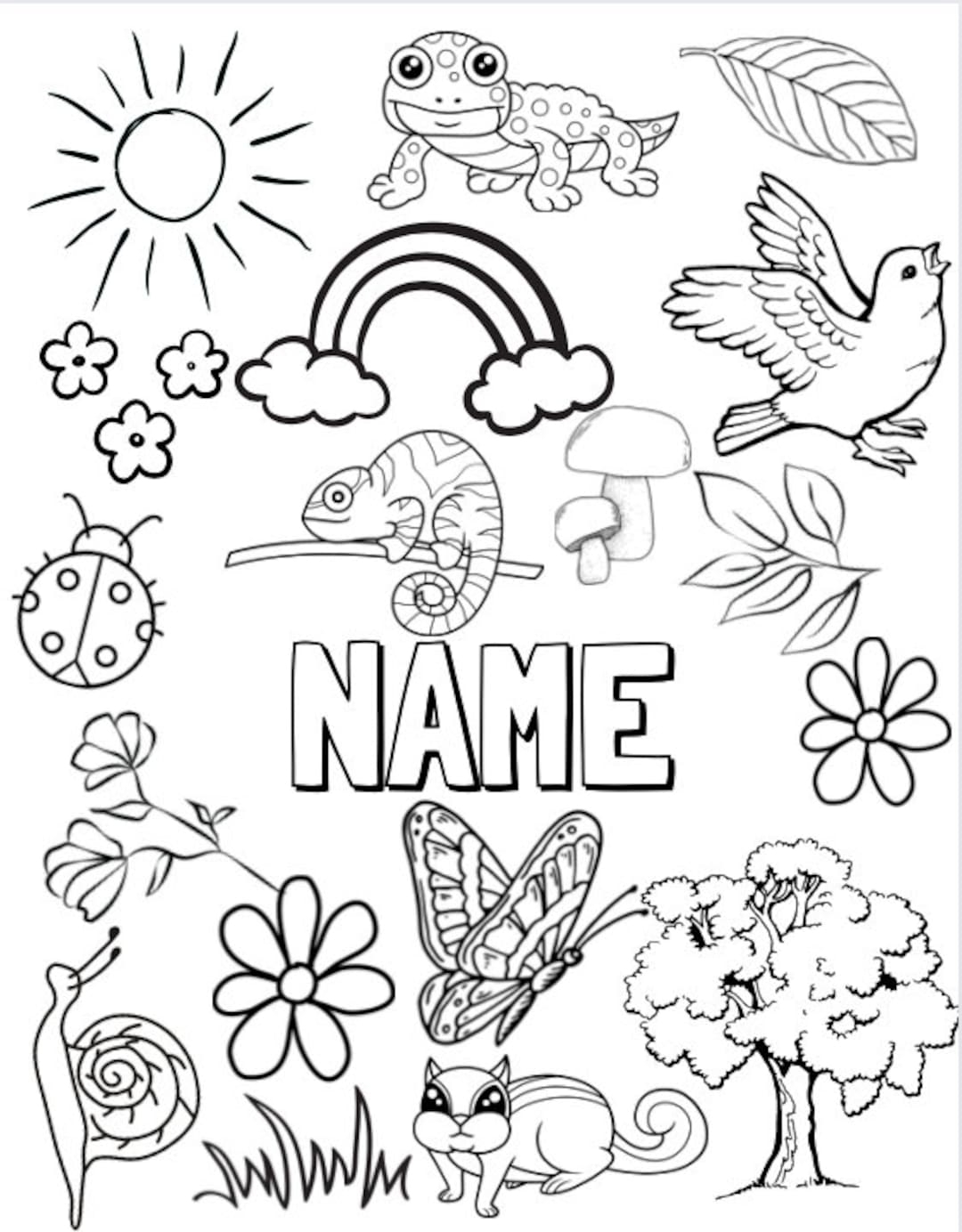 EDITABLE Custom Coloring Pages Name Coloring Page Personalized Coloring Pages Custom Coloring Page Birthday Printable Birthday Etsy New Zealand