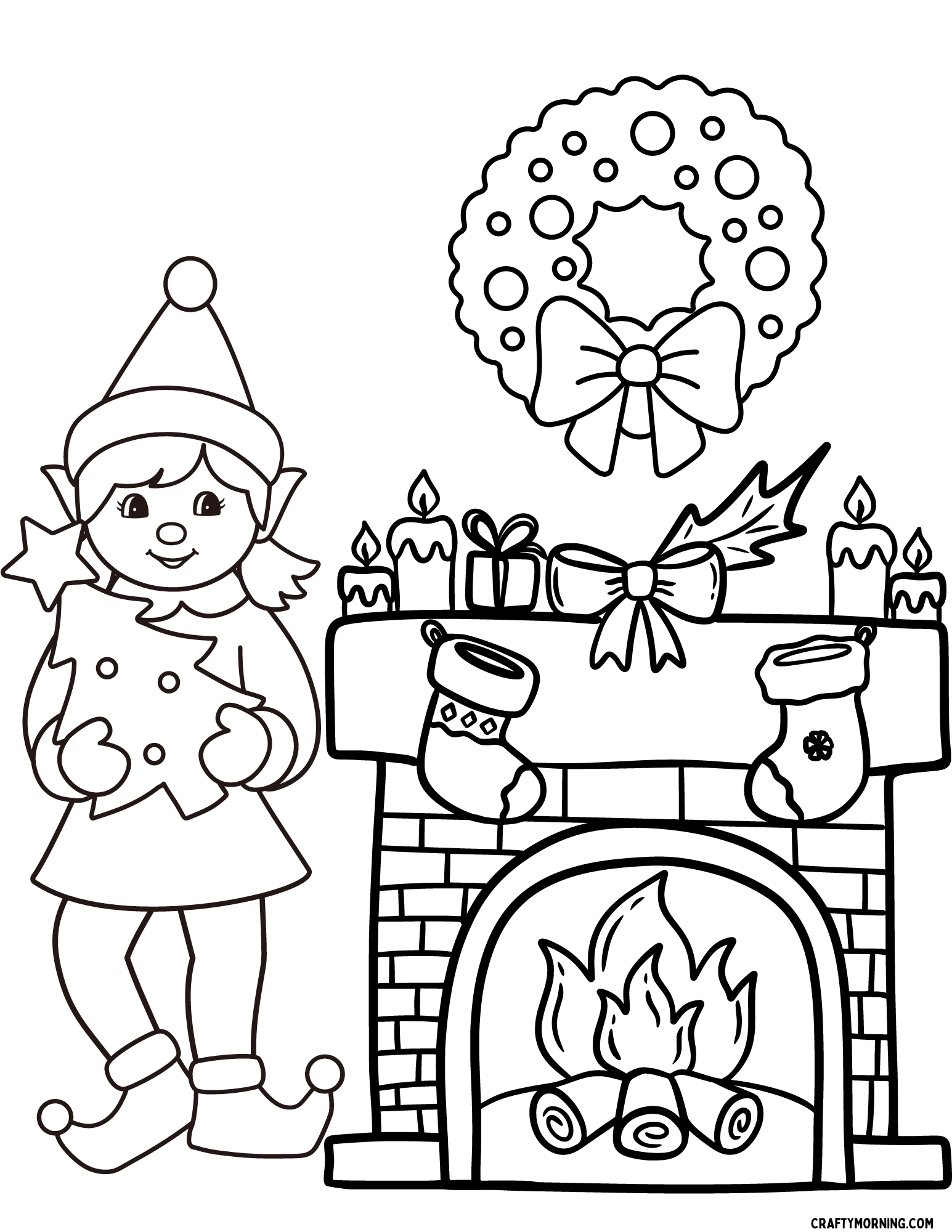 elf coloring page