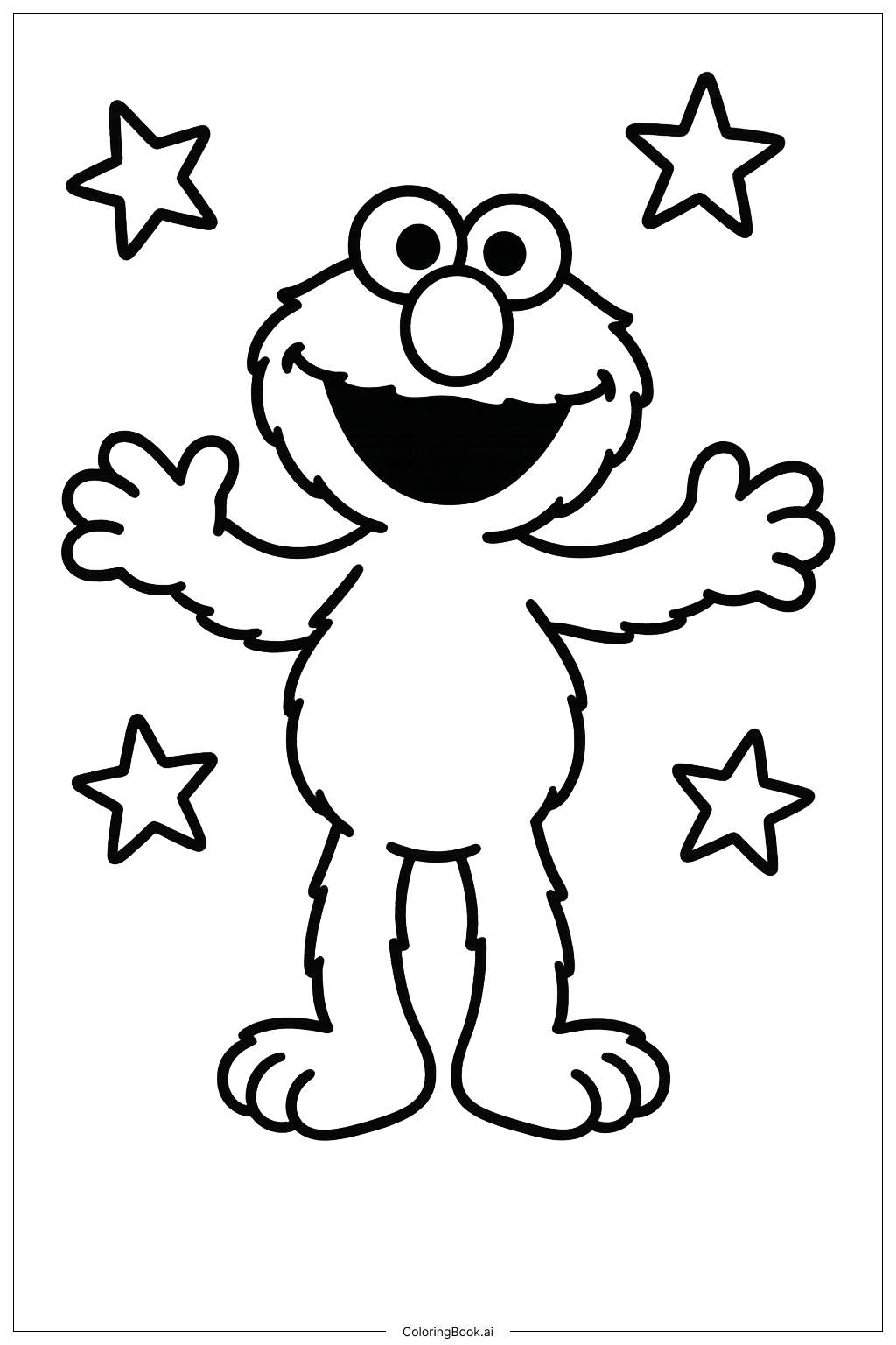 elmo coloring page