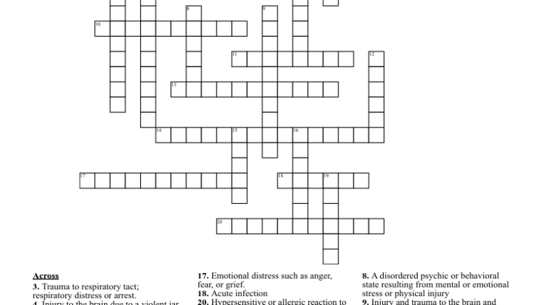Emergency First Aid And Shock Crossword WordMint