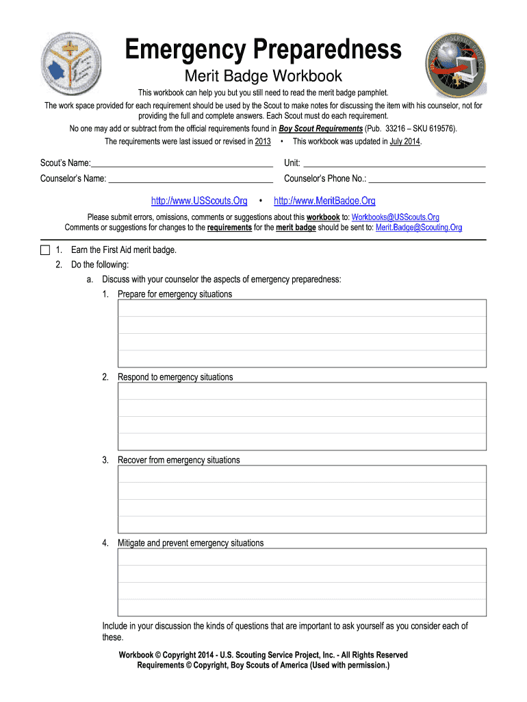 Emergency Preparedness Merit Badge Worksheet Fill Out Sign Online DocHub Emergency Preparedness Merit Badge Worksheet Fill Out Sign Online DocHub