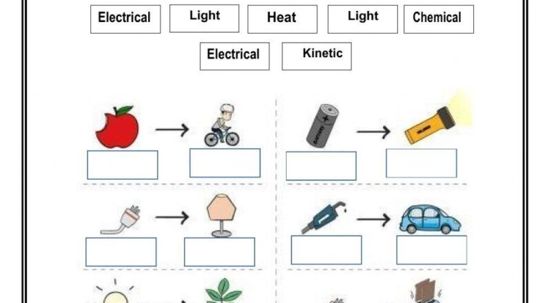 Energy And Energy Transformations Worksheet Acicabuja