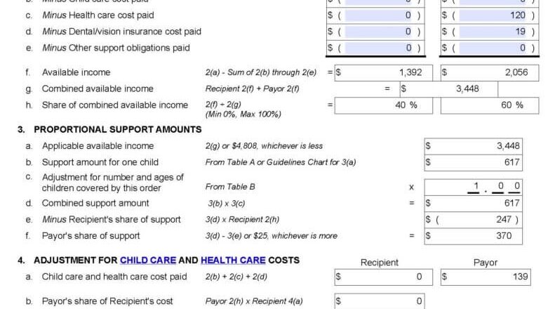 Error In Child Support Guidelines Worksheet Published By The Court Infinity Law Group LLC