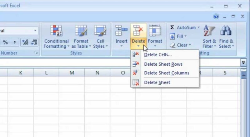 Excel 2007 Deleting A Worksheet YouTube
