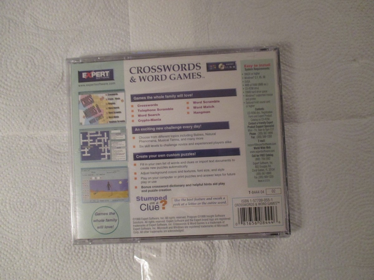 Expert Crossword Word Games JEWEL CASE PC WINDOWS 98 NEW EBay Expert Crossword Word Games JEWEL CASE PC WINDOWS 98 NEW EBay