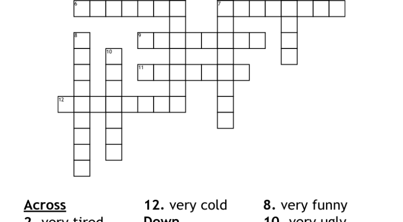 Extreme Adjectives Crossword WordMint