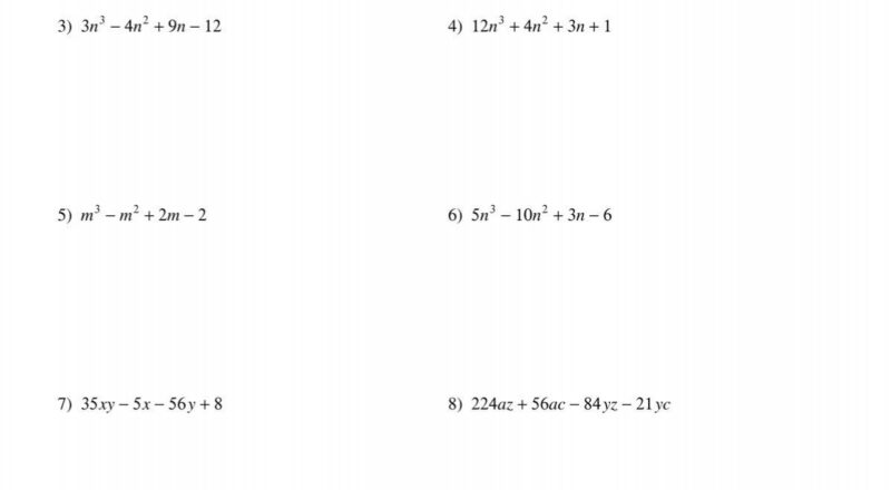 Factoring By Grouping