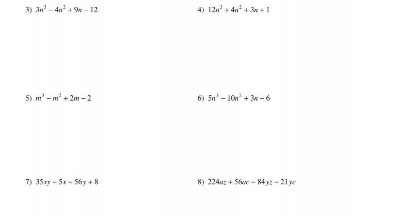 Factoring By Grouping Kuta Software