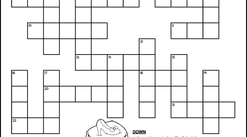 Fairy Tale Crossword Puzzles For Kids Tree Valley Academy