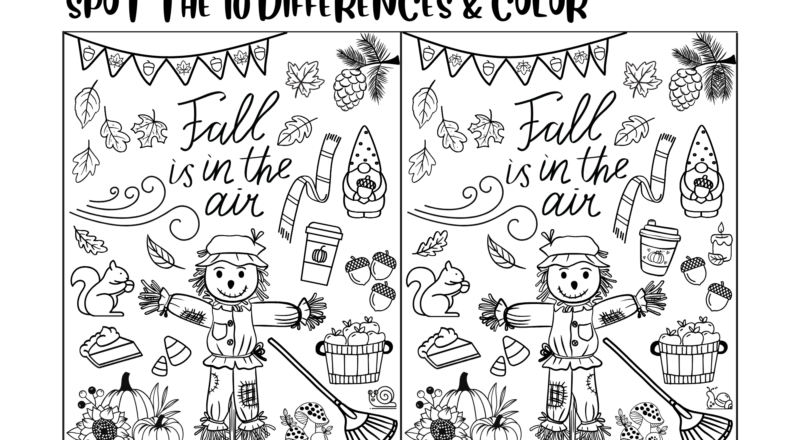Fall Activity Sheets Coloring Pages SignUp