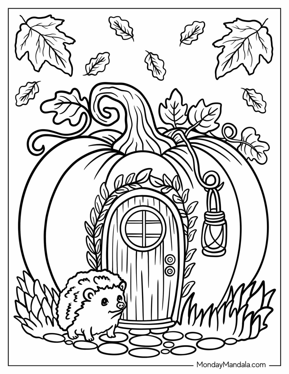Fall Coloring Pages For Adults Free PDF Printables 