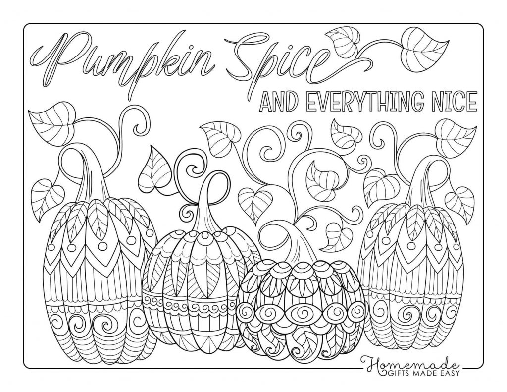 fall coloring printables
