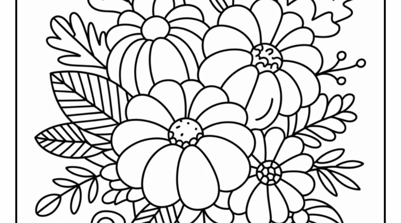 Fall Flowers Coloring Pages To Print And Color 10 Pages Easy Coloring Pages For Kids